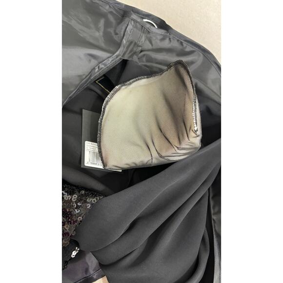 Les Archives Liberte Jumpsuit V Neckline Padded Shoulders Womens Small Black New - Picture 6 of 15